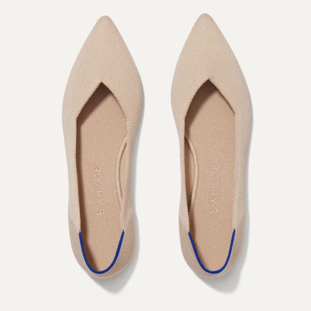 Rothy’s The Point Flats in 6.5 Ecru